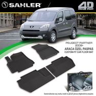 Peugeot Partner Tepe 2008 Sonrası 3D Havuzlu Paspas