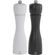 Peugeot Tahiti 20 cm Siyah Beyaz Tuz Ve Karabiber Değirmen Seti