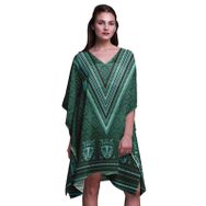 Phagun Mavi Tribal Afrika Plaj Kaftan Bikini Örtü Midi Koyu Camgöbeği Yeşil Kadın Elbise