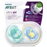 Philips 18 Ay Erkek Avent Ultra Air Karanlıkta Parlayan 2 Desenli Gece Emziği