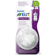 Philips Avent Natural Silikon 2'li 0+ Ay 1 Delikli Biberon Emziği