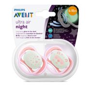 Philips Avent SCF376/22 2'li Ultra Air Night Karanlıkta Parlar 6-18 Ay Kız Emzik