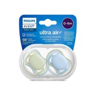 Philips Avent Ultra Air 0-6 Ay 2'li Sarı ve Mavi Emzik