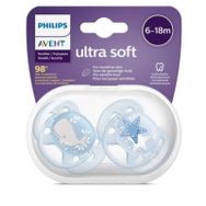 Philips Avent Ultra Soft 2'li 6-18 Ay Mavi Erkek Emzik