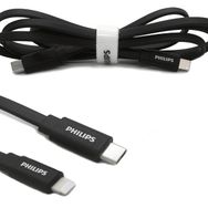 Philips DLC9543V/97 MFI USB-C Lightning 1.2 mt Siyah Şarj Kablosu
