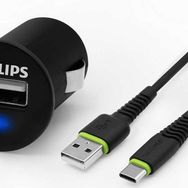 Philips DLP2520C Araç İçi Şarj Adaptörü 2.1A 1.2 m USB - USB C Şarj Kablosu