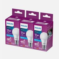 Philips Essential 75 Watt Beyaz Klasik E27 Duylu 3'lü Led Ampul
