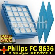 Philips FC 8636 PowerPro Active 4'lü Hepa Filtre Seti