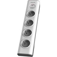 Philips SPN7040WA 4'lü 2 m 600J Akım Korumalı Priz