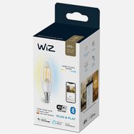 Philips WiZ Wi-Fi BLE Filament Şeffaf Cam Beyaz Ambiyans 2700K-6500K 4,9 - 40W C35 E14 İnce Duy 1PF/6 Akıllık Ampul