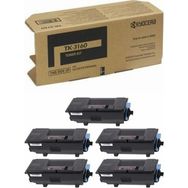 Photo Print Kyocera Ecosys P3055DN TK-3160 Chipli Siyah İthal Muadil 12.500 Sayfa 5 Adet Toner