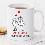 Pi İthalat Pi78 Mutluluklar Dileriz Kişiye Özel Sihirli Kupa