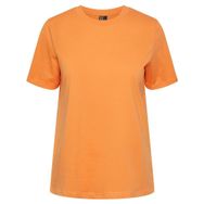 Pieces Pcria Ss Fold Up Solid Tee Noos Bc Tangerine Kadın T-shirt