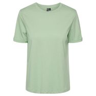Pieces Pcria Ss Fold Up Solid Tee Noos Bc Yeşil Quiet Green Kadın T-shirt