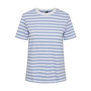 Pieces Pcria Ss Tee Stripes Noos Bc Ortanca Şeritler Parlak Beyaz Kadın T-shirt