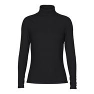 Pieces Pcsirene Ls Top Noos Siyah Balıkçı Yuvarlak Yaka Kadın T-shirt