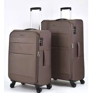 Pierre Cardin 4200 Kahverengi Orta Boy Ultra Light Hafif Lüx Kumaş Tekerlekli Valiz