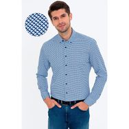 Pierre Cardin 50238724-VR033 Lacivert Desenli Erkek Gömlek