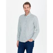Pierre Cardin 50264910-VR007 Aqua Desenli Erkek Gömlek