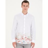 Pierre Cardin 50265051-VR092 Açık Yeşil Desenli Erkek Gömlek