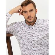 Pierre Cardin 50265765-VR013 Beyaz Desenli Erkek Gömlek