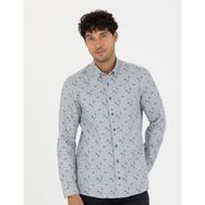 Pierre Cardin 50273562-VR036 Mavi Desenli Erkek Gömlek