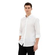 Pierre Cardin 50283343-VR013 Beyaz Desenli Erkek Gömlek