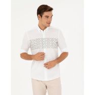 Pierre Cardin 50284177-VR016 Çağla Gömlek Desenli Erkek Gömlek