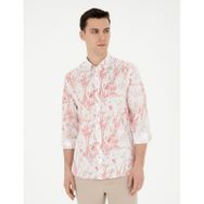 Pierre Cardin 50284239-VR186 Mercan Desenli Erkek Gömlek