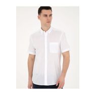 Pierre Cardin 50284267-VR013 Beyaz Kısa Kollu Erkek Gömlek