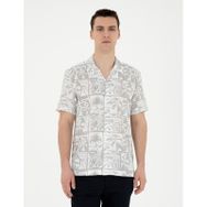 Pierre Cardin 50284410-VR024 Gri Kısa Kollu Erkek Gömlek