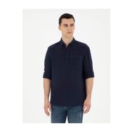 Pierre Cardin 50284592-VR033 Lacivert Desenli Erkek Gömlek
