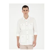 Pierre Cardin 50288044-VR011 Bej Desenli Erkek Gömlek