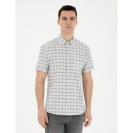 Pierre Cardin 50288566-VR024 Gri Kısa Kollu Erkek Gömlek