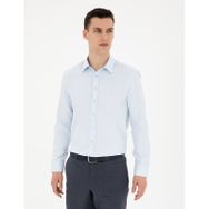 Pierre Cardin 50289391-VR003 Açık Mavi Desenli Erkek Gömlek