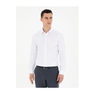 Pierre Cardin 50289391-VR013 Beyaz Desenli Erkek Gömlek