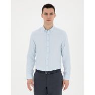 Pierre Cardin 50289396-VR003 Açık Mavi Desenli Erkek Gömlek
