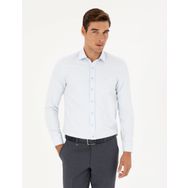 Pierre Cardin 50289417-VR003 Açık Mavi Desenli Erkek Gömlek