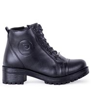 Pierre Cardin 54062 Siyah Hakiki Deri Fermuarlı Bağcıklı Kadın Bot