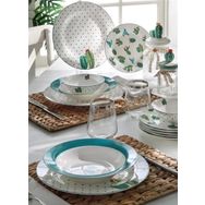 Pierre Cardin Cactus 6 Kişilik 24 Parça Desenli Yemek Takımı