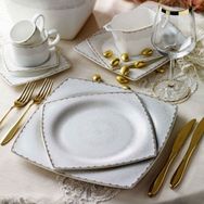 Pierre Cardin Carolina 12 Kişilik 60 Parça Bone China Gri Yemek Takımı
