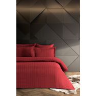 Pierre Cardin Çizgili Saten Voyage Redberry Çift Kişilik Nevresim Takımı