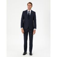 Pierre Cardin Erkek Lacivert Slim Fit Ekose Yün Takım Elbise 50291974-VR033 - 52 - 6 Drop