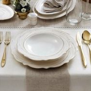 Pierre Cardin Helezone 12 Kişilik 60 Parça Bone China Bej Yemek Takımı