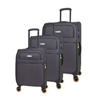 Pierre Cardin PC6000 Ultra Light Hafif Lüx Kumaş Gri 3'lü Valiz Seti
