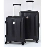 Pierre Cardin PC7060 Louisiana Polo Polipropilen Siyah Kırılmaz 2'li Valiz Seti Orta Boy - Kabin Boy