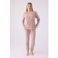 Pierre Cardin Pembe Kadın Uzun Kol Pijama Takım
