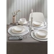 Pierre Cardin Swan Silver Porselen 24 Parça Yemek Takımı