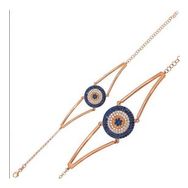 Pigado 925 Ayar Gümüş 19 cm Rose Nazar Bileklik