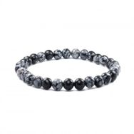 Pigado Hakiki Doğal Taş Obsidyen Taşı Unisex Bileklik